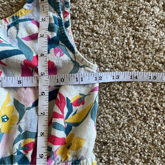 Carter’s Floral Linen Dress Kids Girls 6/6X Sleeveless Sundress Summer Beach - Picture 8 of 11